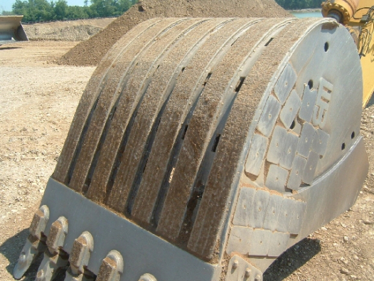 Excavator Bucket Protection Installed